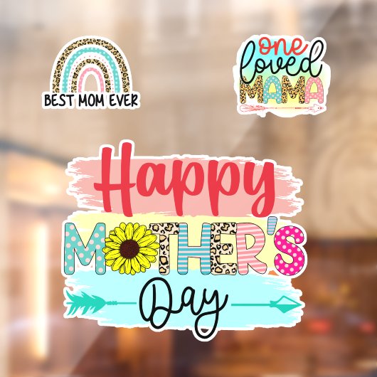 Een geliefde mama raamsticker (Vel 2)