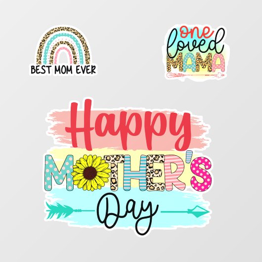 Een geliefde mama raamsticker (Vel)