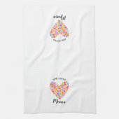 Eén Geliefde Mema Hart Keukenhanddoek (Verticaal)