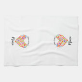 Een geliefde Mema Heart Kitchen Towel Theedoek (Horizontaal)