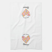 Een geliefde Nonna Heart Theedoek (Verticaal)