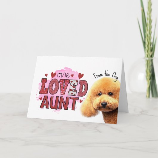 Een geliefde tante....Moederdagkaart van de hond Feestdagen Kaart (Voorkant)