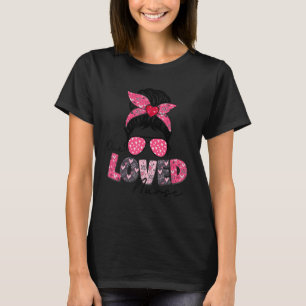Een geliefde zuster Messy Bun Valentijnsdag Women  T-shirt