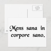 Een geluidsgeest in een geluidslichaam. briefkaart (Voorkant / Achterkant)