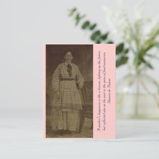 Een geluk van moeder is als een baken... briefkaart (Staand voorkant)