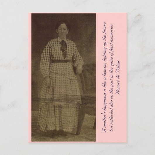 Een geluk van moeder is als een baken... briefkaart (Voorkant)