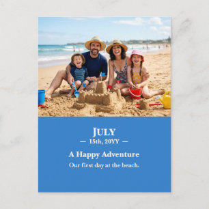 Een Gelukkig Avontuur Juli Herinnering Foto Ansich Briefkaart