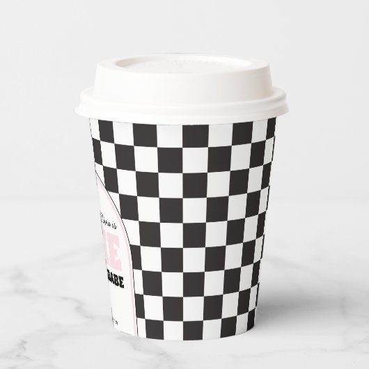 Een gelukkig Babe Gelukkig Gezicht 1e Verjaardag Papieren Bekers (Links)