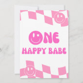 Een gelukkig Babe Groovy 1e Verjaardag Kaart (Achterkant)