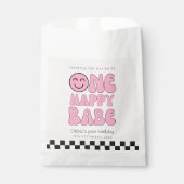 Een gelukkig Babe Happy Face Pink Bedankzakje (Voorkant)