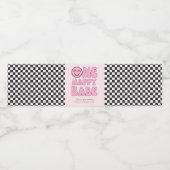 Een gelukkig Babe Happy Face Pink Waterfles Etiket (Enkel label)