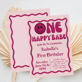 Een gelukkig Babe Meisje 1e Eerste Verjaardag Kaart