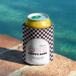 Een gelukkig Babe Meisjes Roze 1e Verjaardag Blikjeskoeler