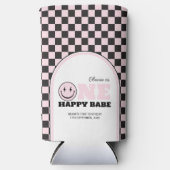 Een gelukkig Babe Meisjes Roze 1e Verjaardag Seltzer Blikjeskoeler (Voorkant)