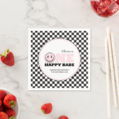 Een gelukkig Babe Meisjes Roze 1e Verjaardag Servet (Insitu)