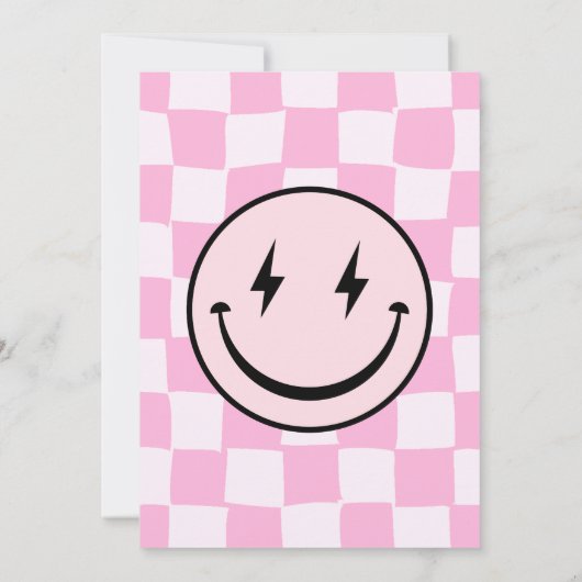 Een gelukkig Babe Pink Meisjes Verjaardag uitnodig Kaart (Achterkant)