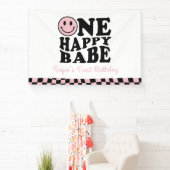 Een gelukkig Babe Wavy Happy Smile Meisje 1e Verja Spandoek (Insitu)