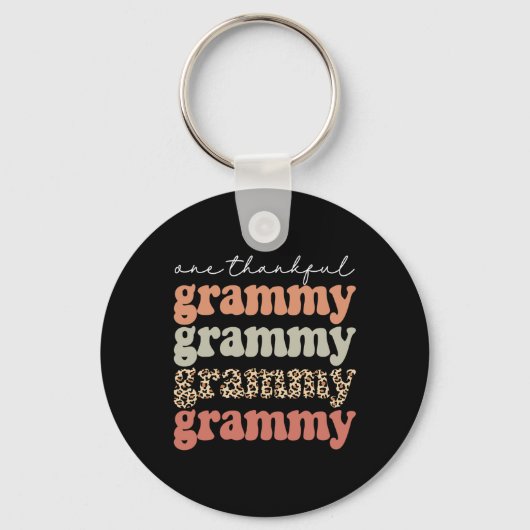 Een gelukkig Bedankt in de herfst van de Gramme Sleutelhanger (Voorkant)