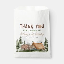 Een gelukkig bos van het Beer van het Camper Dank  Bedankzakje