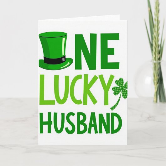 Een gelukkig echtgenoot St. Patrick kaart (Voorkant)