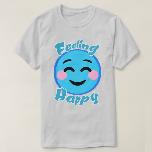 Een gelukkig gevoel emoticon t-shirt (Design voorkant)