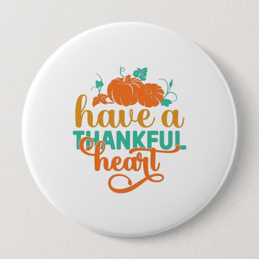 Een gelukkig hart hebben ronde button 4,0 cm (Voorkant)