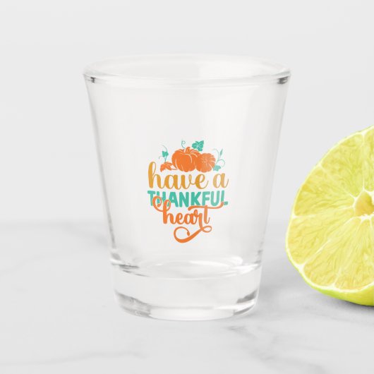 Een gelukkig hart hebben shot glas (Voorkant)