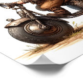 Een Gelukkig Jong Kind dat op een Steampunk Step r Poster (Hoek)