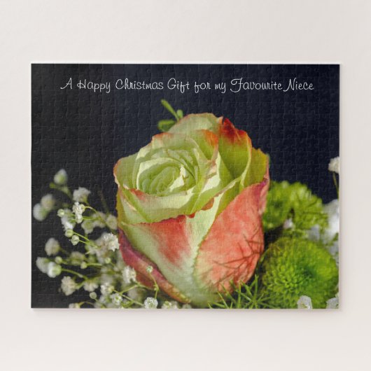 Een gelukkig kerstcadeautje voor mijn nicht. legpuzzel (Horizontaal)