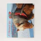 Een gelukkig kerstcadeautje voor mijn nicht. legpuzzel (Verticaal)