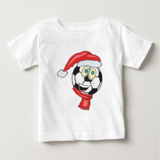 Een gelukkig kerstvoetbal met een kersthoed