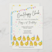 Een gelukkig kuiken! Chick Verjaardag Kaart (Voorkant / Achterkant)