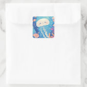 Een Gelukkig Kwalparadijs Vierkante Sticker (Tas)