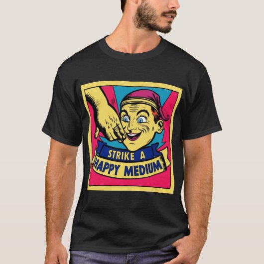 Een gelukkig medium slaan t-shirt (Voorkant)