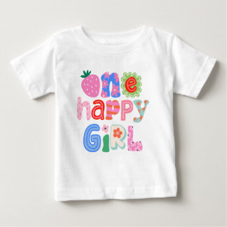 Eén Gelukkig Meisje 1e Verjaardagsshirt