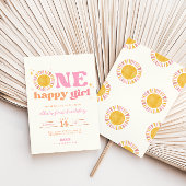 Een gelukkig meisje Boho Sun eerste verjaardag uit Kaart