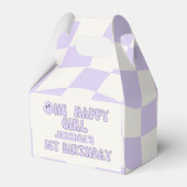 Een gelukkig meisje Retro 1e verjaardag Party Bedankdoosjes (Voorkant Zijde)