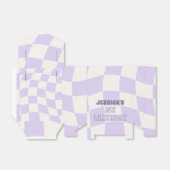 Een Gelukkig Meisje Retro 1e Verjaardagsfeestje Fa Bedankdoosjes (Uitgevouwen)