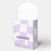 Een Gelukkig Meisje Retro 1e Verjaardagsfeestje Fa Bedankdoosjes (Geopend)