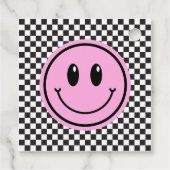 Een gelukkig meisje roze Happy Face Verjaardag Bedankjes Labels (Achterkant)