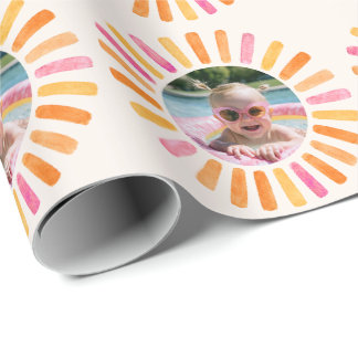Eén Gelukkig Meisje Zonneschijn Cadeaupapier