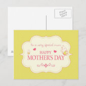Een gelukkig Moederdag Wenskaart Briefkaart (Voorkant / Achterkant)