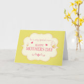 Een gelukkig Moederdag Wenskaart Kaart (Gele Bloem)