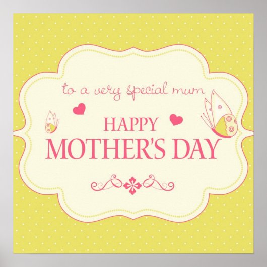 Een gelukkig Moederdag Wenskaart Poster (Voorkant)