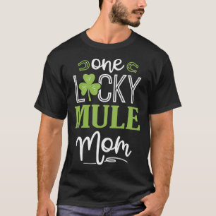Eén gelukkig muilezel paard moeder Ierse paardrijd T-shirt