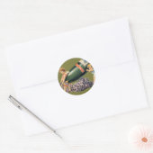 Een Gelukkig Nieuwjaar,  Angels met Champagne Ronde Sticker (Envelop)