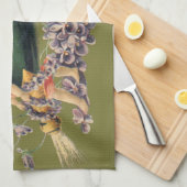 Een Gelukkig Nieuwjaar,  Angels met Champagne Theedoek (Quarter Fold)