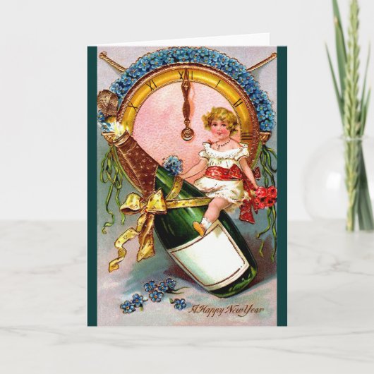 Een gelukkig nieuwjaar feestdagen kaart (Voorkant)