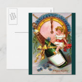 Een gelukkig nieuwjaar feestdagenkaart (Voorkant / Achterkant)