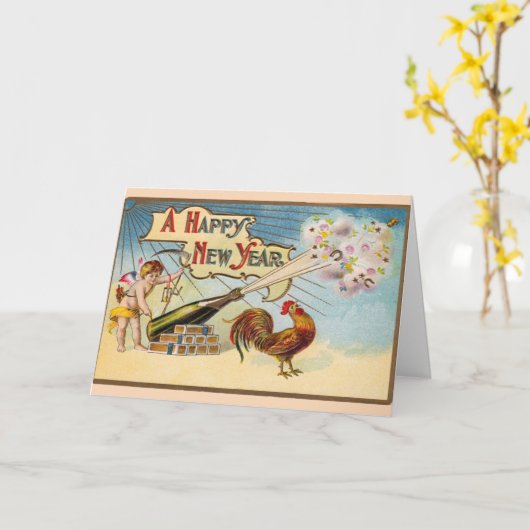  - een gelukkig nieuwjaar, kaart (Gele Bloem)